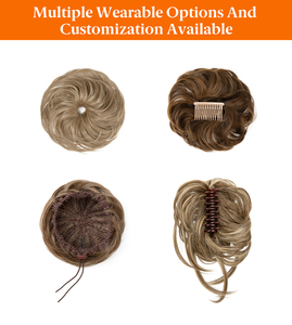 Chignon synthétique élégant et désordonné en forme de donut avec élastique pour usage quotidien – Vente en gros - Product Image 3