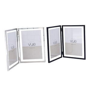 Nordic Creative Double Side Tabletop Decorações Gold Metal Picture Frame com vidro ou acrílico