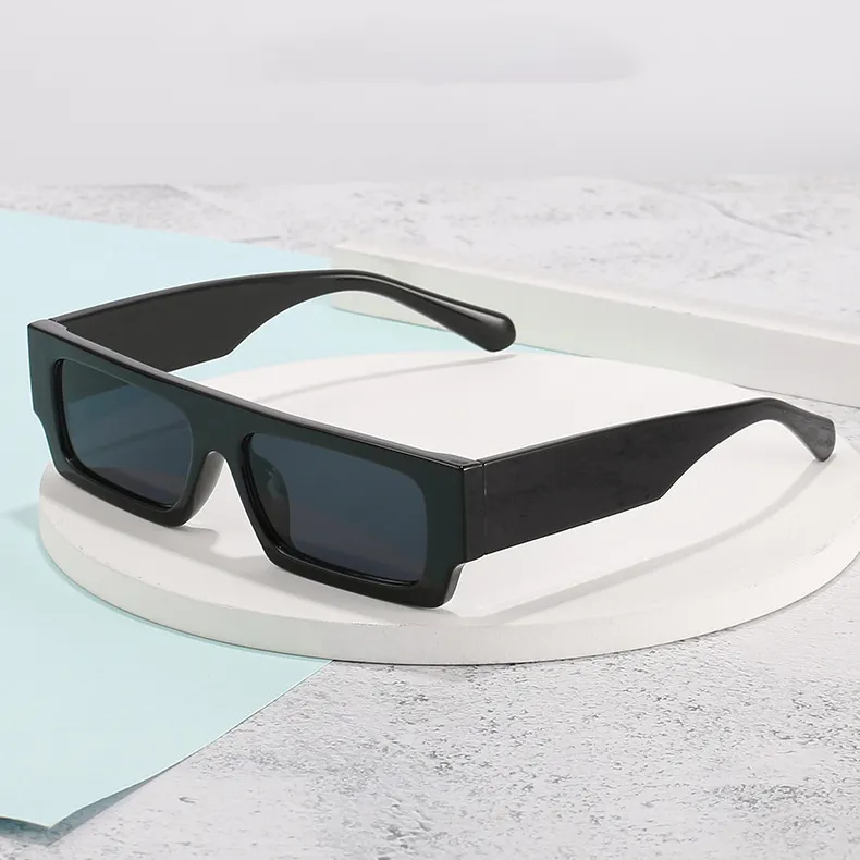 Gafas de sol cuadradas pequeñas personalizadas para hombre y mujer, anteojos de sol retro rectangulares con personalidad unisex, 2022