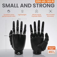ZBDynamiX - Mano Robótica Pequeña de 169 mm y 457 g, 5 Dedos, 6 Grados de Libertad, Carga Útil de 25 kg, Mano Robótica Humanoide Ligera