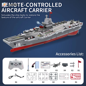 <span class=keywords><strong>Bateau</strong></span> télécommandé 2,4 GHz, navire de guerre de simulation RC, porte-avions miniature, <span class=keywords><strong>bateau</strong></span> électrique jouet avec fonction canon à eau - Product Image 1