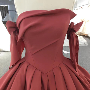 Elegance <b>Red</b> Bows Luxury Satin Party Gowns Women Evening Dress Jancember 9583-1 - Product Image 1