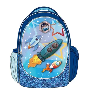 Manufacturer Wholesale Price School Bags Popular 3 In 1 Primary Bag With Pencil Case Lunch Bag Outer Space School Backpacks