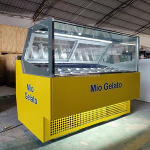 Congélateur de table à température unique pour gelato, <span class=keywords><strong>vitrine</strong></span> de congélation par lots de 16 bacs pour crème glacée et gelato - Product Image 3