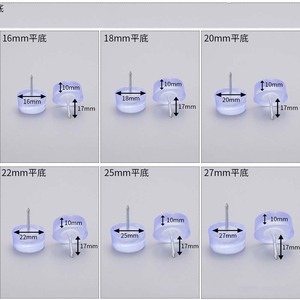 Pattes de meubles en plastique antidérapantes protecteurs de sol robustes transparents avec tête <span class=keywords><strong>pour</strong></span> pieds de chaise de table de canapé empêchent les rayures - Product Image 2