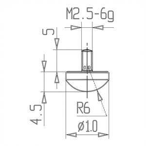 Puntas de medición para comparadores M2.5 6g R6 10 Sensor Hardware - Product Image 1