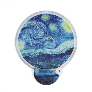 Ventilatore a mano rotondo con Logo stampato su misura flessibile pieghevole in Nylon per dischi volanti per attività promozionali all'aperto - Product Image 6