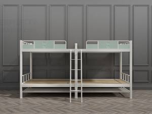 Modern orta okul yurt beyaz personel öğrenci 4 kişi kullanımı için yatak altında ayakkabı raf ile çelik ranza çerçeve - Product Image 1