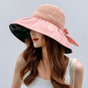 2026 New Summer Women's Large Brimmed Foldable Fisherman's <b>Sunscreen</b> Hat UV Resistant 100% Polyester Mesh Face Covering - Product Image 4