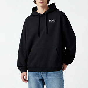 Vente en gros de sweats à capuche unisexes amples, derniers modèles d'automne-hiver, essentiels en polaire, sweats à capuche oversize à épaules tombantes, sweats à capuche lourds pour hommes - Product Image 1