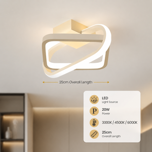 Modern Geometric Flush <b>Mount</b> <b>Light</b> Acrylic 20W <b>Led</b> Tri Color High Cri Home Decoration For Entrance Hallway Bedroom - Product Image 3