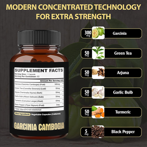 Fabricante <span class=keywords><strong>de</strong></span> Suplementos Herbales Personalizados <span class=keywords><strong>con</strong></span> Certificación GMP, Marca Privada OEM, Cápsulas <span class=keywords><strong>de</strong></span> Garcinia Cambogia Veganas <span class=keywords><strong>con</strong></span> 6 Ingredientes Naturales - Product Image 2