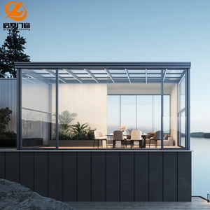 Véranda autoportante en aluminium pour <span class=keywords><strong>jardin</strong></span> <span class=keywords><strong>d</strong></span>'<span class=keywords><strong>hiver</strong></span> de ferme moderne, abri de <span class=keywords><strong>jardin</strong></span> extérieur personnalisé en aluminium et verre - Product Image 1