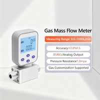 Débitmètre de masse numérique RS485 Modbus, sortie 4-20mA, capteur de débit thermique, air, azote, oxygène, mesure haute précision, OEM, écran LCD
