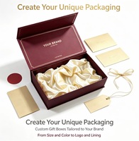 Boîte cadeau rigide magnétique avec logo personnalisé, doublure en satin, boîte en carton de qualité supérieure pour bijoux de mariage, cadeau haut de gamme, approvisionnement en gros