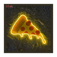 Dropshipping : Enseigne néon LED personnalisée avec design gratuit, enseigne néon personnalisée en forme de tranchette de pizza pour dropshipping