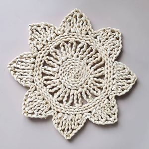 Manteles Individuales de Tela Tejida a Mano, Reutilizables, de 38 cm de Diámetro, Diseño Moderno, con Aislamiento Térmico para Mesa de Comedor, Suministro Directo de Fábrica - Product Image 2