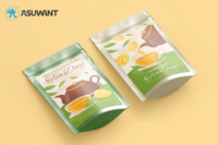 Logo personnalisé jetable imprimé en plastique PET en aluminium givré zip-lock refermable congelé sac de pochette debout d'emballage de qualité alimentaire