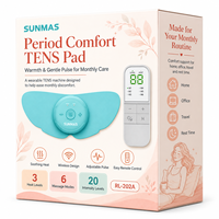 Appareil TENS portable avec télécommande à 3 niveaux de chaleur pour soulager les douleurs menstruelles RL-202A