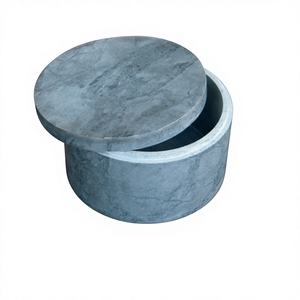 Tarro Redondo de Piedra Jabonera Gris Natural Ecológico Tradicional Indio para Vajilla - Product Image 1