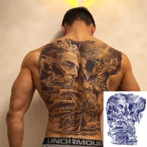 Lâu dài thảo dược nước trái cây hình xăm Stencil Sticker lớn đầy đủ trở lại không thấm nước bán vĩnh viễn hình xăm Sticker toàn bộ trở lại hình xăm giả - Product Image 4