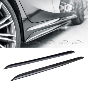 MP Style Carbon Side Skirts Extension Lip Chin Apron Spoiler <b>Splitter</b> for BMW 3 Series G20 G21 M SPORT 2020-2022 - Product Image 2
