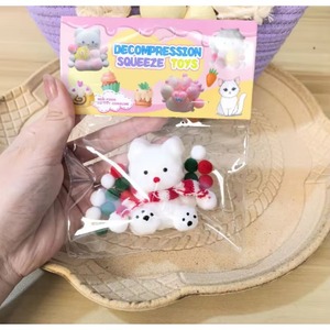 Jouets anti-stress TPR en forme de donut chat rose mignon, jouets Kawaii Taba Squishy à remontée lente, jouets doux pour enfants, vente en gros - Product Image 2