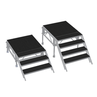Podio de Escenario de Aluminio para Eventos de 1.22*1.22 m o 1.22*2.44 m, Plataforma de Escenario Móvil Portátil para Conciertos, Eventos y Bodas