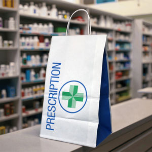 Compteur de prescription de <span class=keywords><strong>pharmacie</strong></span> <span class=keywords><strong>en</strong></span> papier kraft biodégradable personnalisé sac de médecine <span class=keywords><strong>en</strong></span> papier à pilules pour l'hôpital - Product Image 3