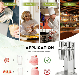 Mélangeur à lait électrique commercial / Mixeur de boissons / Machine à milkshake à 2 têtes - Product Image 3