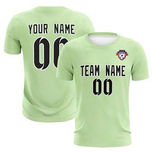 Uniforme de entrenamiento personalizado verde y blanco para hombres, conjunto de camiseta de fútbol - Product Image 1