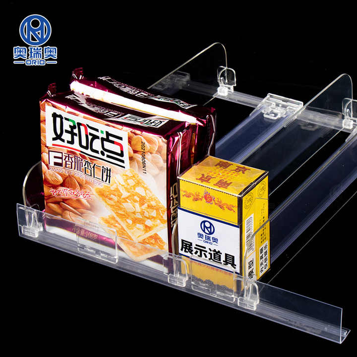 cigarette shelf pusher 5 Wide Pack w/1.25" Flip Up Acrylic Pusher for Cigarette Display