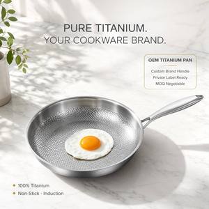 Pure Titanium Hammered Pattern <strong>Pan</strong> Professional Titanium Home Cooking Frying <strong>Pan</strong> Non-stick Frying <strong>Pan</strong> for Kitchen - Product Image 1