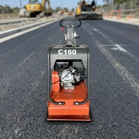 Compacteur à plaque vibrante C160 à moteur essence 9 CV, 160 kg, modèle poussé à la main, longue durée de vie