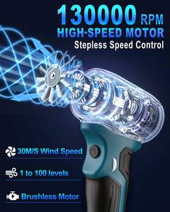 מפוח עלה אלחוטי עבור 18v עבור makita סוללה גבוהה במהירות גבוהה עיצוב קל משקל עיצוב עבור דשא המפוח להב להב להב - Product Image 3