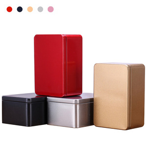 Wholesale Mini Square Tea Container Tin Gift Box Packaging Metal Tin Box