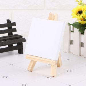 Worison High Quality Blank Stretched <strong>Mini</strong> <strong>Canvas</strong> and Natural Wood Easel Set Displaying for Art Supplies - Product Image 3