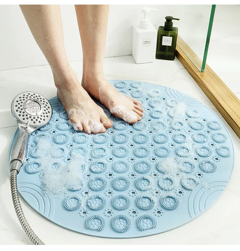 도매 플라스틱 Pvc 목욕 매트 발 수세미 반대로 미끄러짐 형 저항하는 편한 비 미끄러짐 샤워 목욕 매트