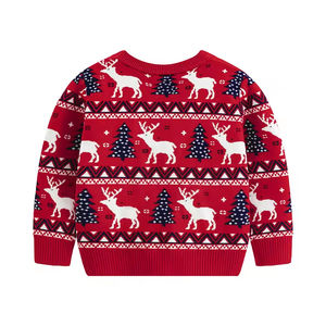 เสื้อกันหนาวเด็กผู้ชายและเด็กผู้หญิง  สำหรับเด็กวัยหัดเดิน  ถักนิตติ้งสำหรับฤดูหนาว  เสื้อสวมหัวสำหรับเด็กอายุ 2-10 ปี - Product Image 2