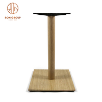 Pieds de bureau en bois, Tube rond, carré, café, Bar, Restaurant, Center de Table, pieds de Table, couleur noyer, Base de Table basse