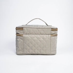 Polyester Durable Fashion Large Capacity Cosmetic <b>Case</b> Zipper Closure Gray Color Custom Logo Model AA5404 for <b>Makeup</b> Storage - Product Image 3