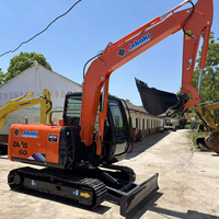 Excavatrice d'occasion HITACHI ZX70, 7 tonnes, moteur performant, couple élevé, puissance de sortie forte, rotation stable et durable.