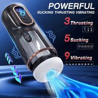 Automatischer Masturbator für Männer mit 9 Saug-, Stoß- und Rotationsmodi, Heizfunktion, Blowjob-Maschine, LCD-Display, Sexspielzeug für Männer