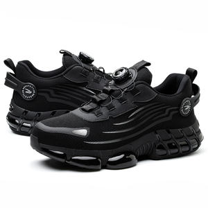 أحذية سلامة للرجال حديثة الوصول برباط سريع ومقدمة فولاذية، تسمح بمرور الهواء ومضادة للصدمات ومقاومة للانزلاق ومصنوعة من المعدن، مناسبة لرجال الأمن والعمل - Product Image 2