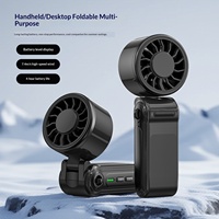 AntarcChill Nouveau ventilateur portable électrique à piles, pliable, trois vitesses, mini ventilateur de poche avec compresse de glace