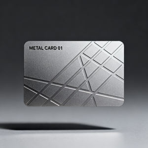 بطاقات معدنية أنيقة بالجملة بتشطيب مطفي كامل وشعار مخصص من الفولاذ المقاوم للصدأ كهدية تجارية - Product Image 3