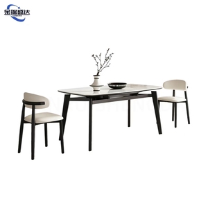 Mesa de Comedor de Madera Maciza Estilo Nórdico Jin Rui Sheng Da, Extensible, Plegable, con Tapa Ovalada de Cuarcita, Estilo Moderno y Lujoso para el Hogar - Product Image 4