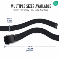 Ceintures en toile, ceinture en toile de style tendance avec boucle et embout en fer, 54 pouces de long |   Ajustable et adaptable à de nombreuses couleurs