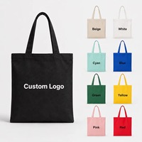 Sacs de shopping réutilisables écologiques avec logo personnalisé imprimé par sublimation, sac fourre-tout en toile de coton uni