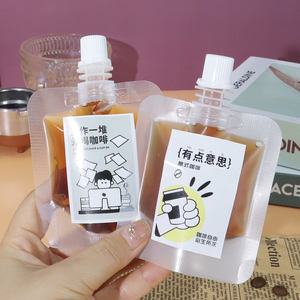 투명 밀폐 액체 흡입 노즐 백과 맞춤형 농축 커피 액체 분배 백 - Product Image 3